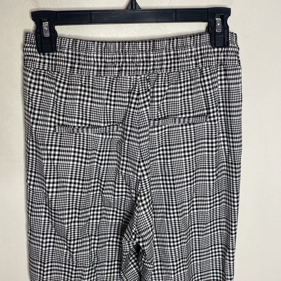 Bershka plaid houndstooth drawstring cuffed pants size S - Picture 4 of 10